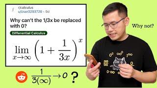 Why can't the 1/(3x) be replaced with 0? Reddit calculus limit r/calculus