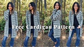 Sewing A FREE Cardigan Pattern! Easy and Cute Sewing Tutorial!