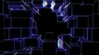 VJ Loop video. 3d grid tunnel of cubes. Сubic tunnel from a 3d Grid. Сubic tunnel wire 3D animation.