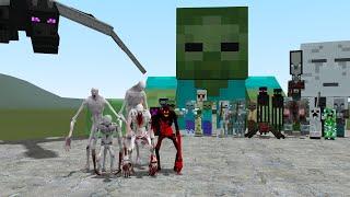 SCP-096 VS MINECRAFT MOBS!!! Garrys Mod Sandbox