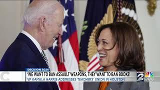 'We Want To Ban Assault Weapons:' VP Kamala Harries Rallies Teachers Union In Houston