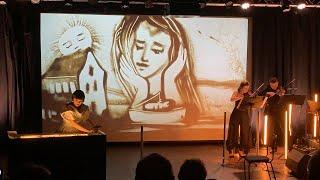 Sand art show “Summer” of “Four Seasos” by Vivaldi performed by Kseniya Simonova in Norway