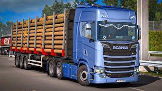 Scania V8 Open pipe Crackle Sound for ETS2 1.38