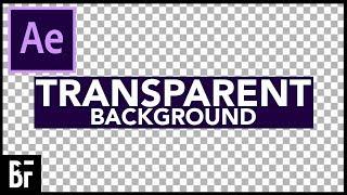 Transparent Background Export After Effects 2018