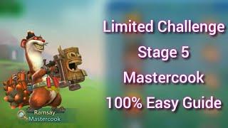 Lords Mobile || Limited Challenge Crazy Chief (Mastercook) Stage 5 Clear without Roseknight || f2p