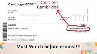 IGCSE Physics paper 4 October/November 2024 prediction (WATCH THIS BEFOR EXAMS!!!!)