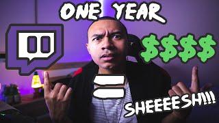 How Much MONEY I Made in my First Year as a TWITCH AFFILIATE!!