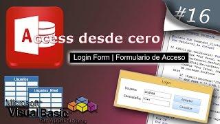 Login Form - Formulario de acceso | Access desde cero #16