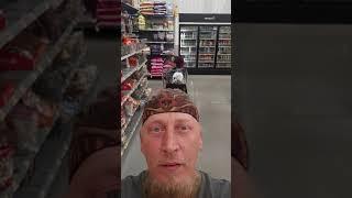 Tasha's first  ride on a Walmart mobility scooter