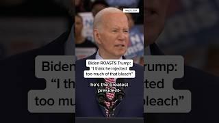 Biden ROASTS Trump: "I think he injected too much of that bleach"