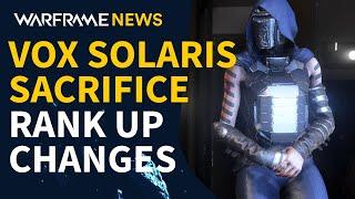 Vox Solaris Rank Up Changes with Warframe Update 31