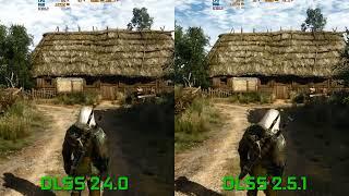 The Witcher 3 Next-Gen Update | 4K DLSS 2.4.0 vs DLSS 2.5.1 Image Quality Comparison | RTX 4080