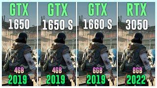 GTX 1650 vs GTX 1650 Super vs GTX 1660 Super vs RTX 3050 - Test in 12 Games