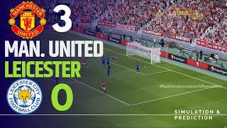 MANCHESTER UNITED 3-0 LEICESTER CITY • Highlights • Premier League 24/25 | Simulation/Recreation