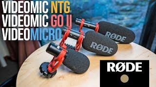 Rode VideoMic Go II vs VideoMic NTG vs VideoMicro