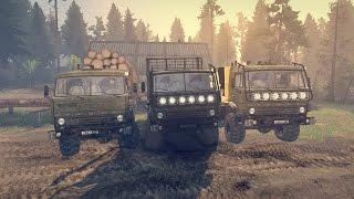 SpinTires карта " Остров " на Камазе - 43101 Стрим