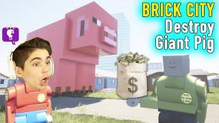 How to Destroy a GIANT PIG in Brick City on HobbyFamilyTV