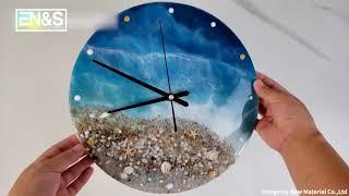 Crystal epoxy is used to make clocks