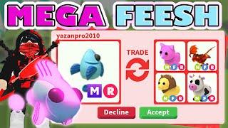 TRADING MEGA FEESH  (GIVEAWAY WINNER) IN ADOPT ME ROBLOX