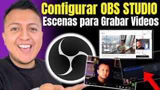 Configura así OBS STUDIO para GRABAR VIDEOS RÁPIDO!  (Escenas y Cambios de Cámara)