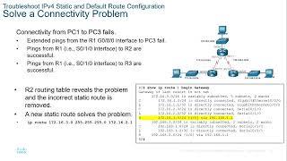 CCNA2-SRWEv7 - Lecture Module 16 - Troubleshoot Static and Default Routes