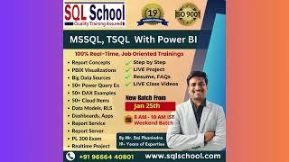 SQL Server, Data Analyst, Power BI Trainings from SQL School