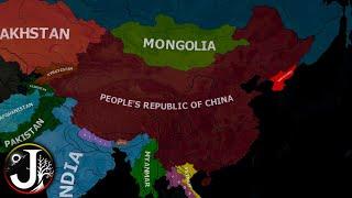 China Vs Neighbors 2025 - HOI4 AI Only Timelapse