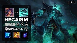 Hecarim vs Lillia Jungle - KR Challenger - Patch 25.11 Season 15