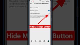 instagram message button hide kaise kare #instagram