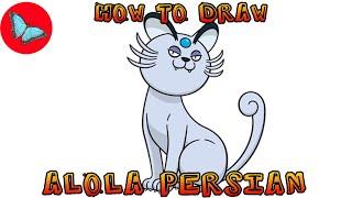 How To Draw Pokemon - Alola Persian | Drawing Animals