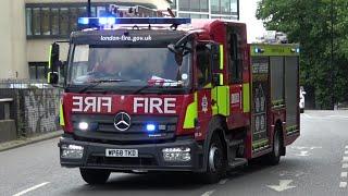 London Fire Brigade - Paddington Pump A212 Turnout on Blue Lights & Sirens!!