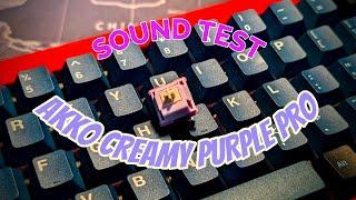 Akko Creamy Purple Pro Tactile Sound Test on MOD008 Aluminum Keeb