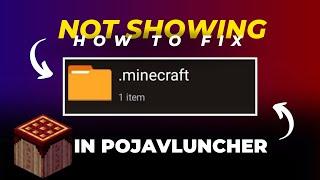 How to Fix .minecraft Folder not showing (2023) | Pojavlauncher Tutorial