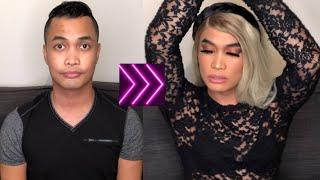 Man to Woman transformation | Gender-fluid-Crossdresser Makeup | GRWM