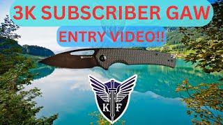 3K SUBSCRIBER GAW ENTRY VIDEO!! THANK YOU ALL SO MUCH!!