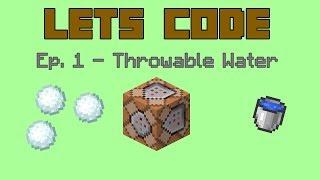 Let's Code Ep. 1 - Throwable Water || Minecraft Data Pack Tutorial Series