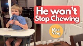 Boy with Autism Chews on His Shirts