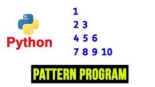 Python Pattern Programs - Floyd's Triangle | Printing Numbers in Right Triangle Shape