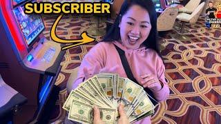 GAVE MY SUBSCRIBER MONEY AGTER JACKPOT!