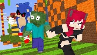 SONIC PARKOUR CHALLENGE : Minecraft Animation Monster School