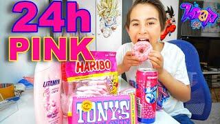 24h PINKES Essen | 1Tag lang | einkaufen gehen | Food Haul | Johann Loop