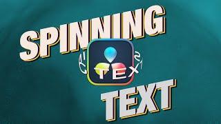 QUICK Spinning Text Animation in DaVinci Resolve | Freebie Download