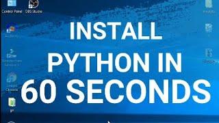 01. Install Python in 60 SECONDS on Windows!! Software Installation in 60 Seconds Series. #shorts