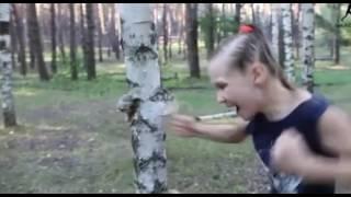 Watch girl rip through trees and walls with her bare hands