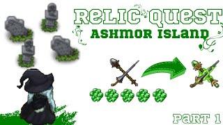 Tibiame Relic quest, Ashmor Island | Holy relic weapon.