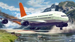 All Systems Failed  - Very Hard Emergency Landing ! Airplane Crashes ! Besiege plane crash