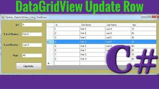 C# - How To Update Selected DataGridView Row With TextBox Using C# [ With Source Code ]