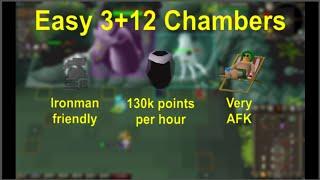 OSRS: Easy 3+12 Chambers of Xeric (130k points per hour for Ironmen)