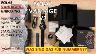 POLAR VANTAGE V3 UNBOXING, FIRST VIEW FIRST START, MENU, DIFFERENT COLORS GERMAN/DEUTSCH