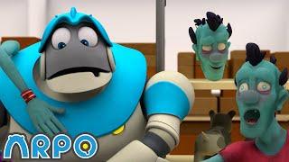 Escape from the zombies in the supermarket!! | Baby Daniel and ARPO The Robot | Funny Cartoons